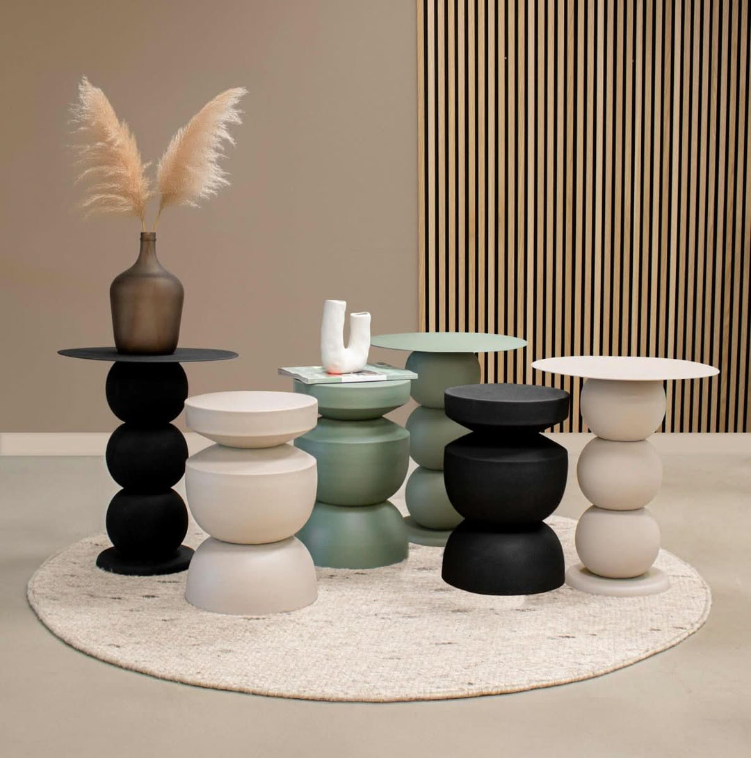 Table d'appoint Moderne En Métal Vert Petite Et Polyvalente | ZENO - Designix