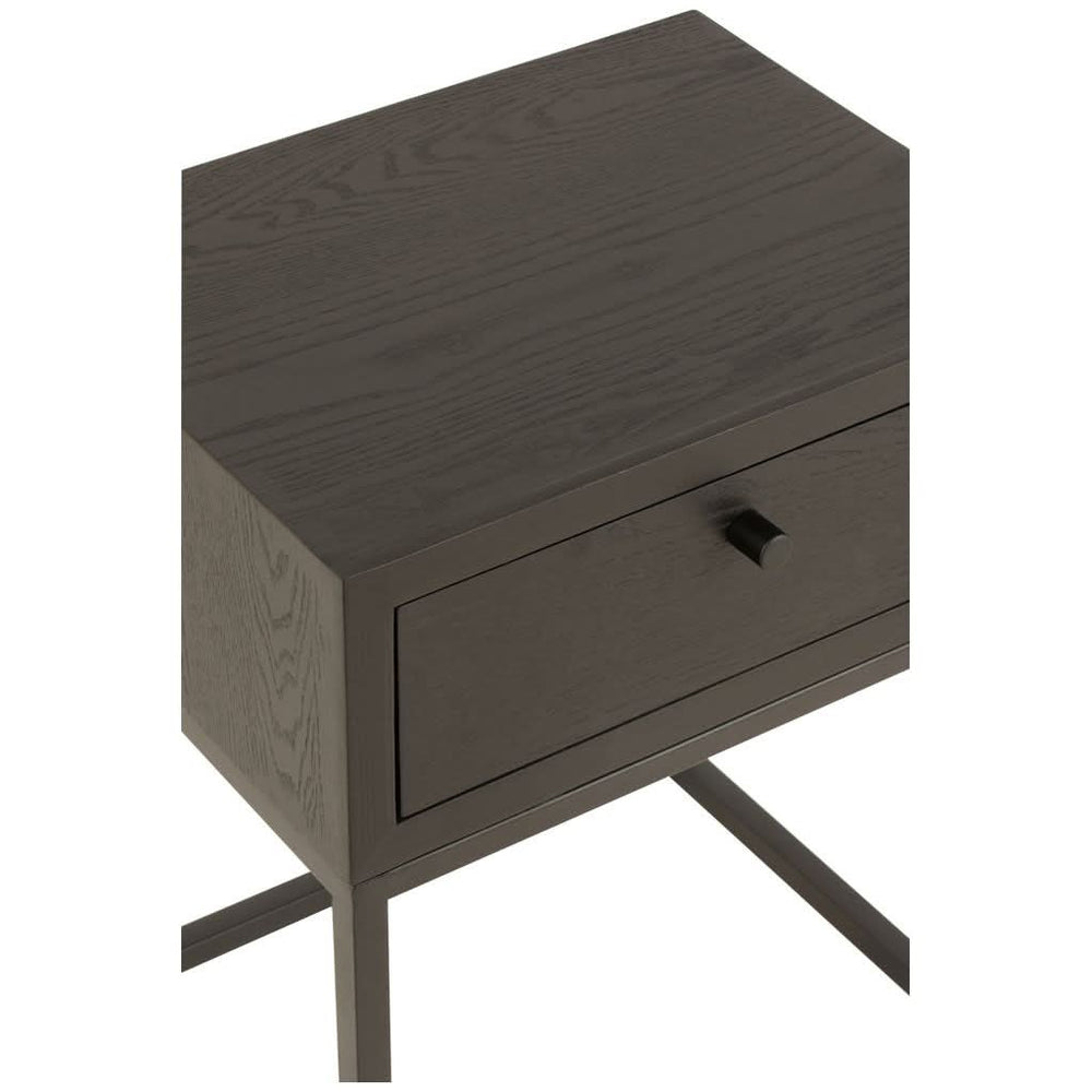 Table D'Appoint Noir Avec Tiroir - Designix