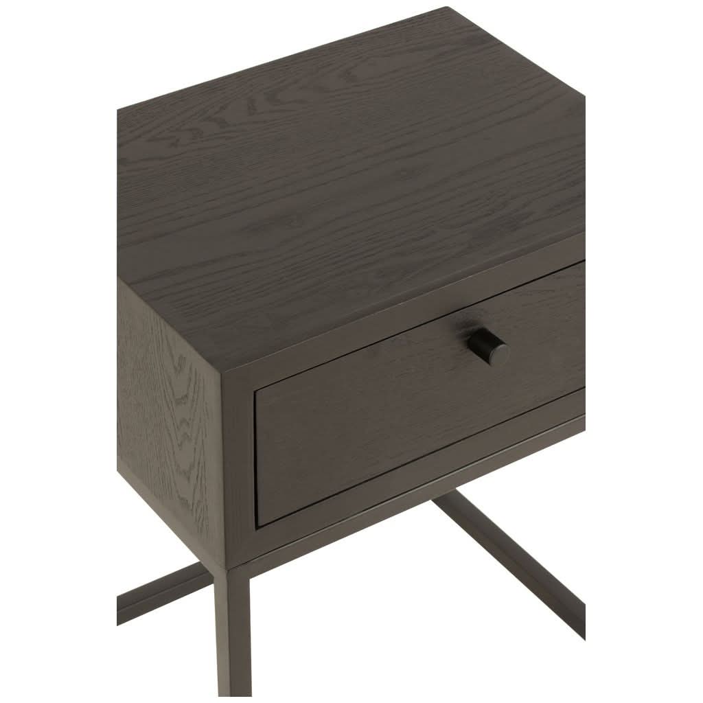 Table D'Appoint Noir Avec Tiroir - Designix