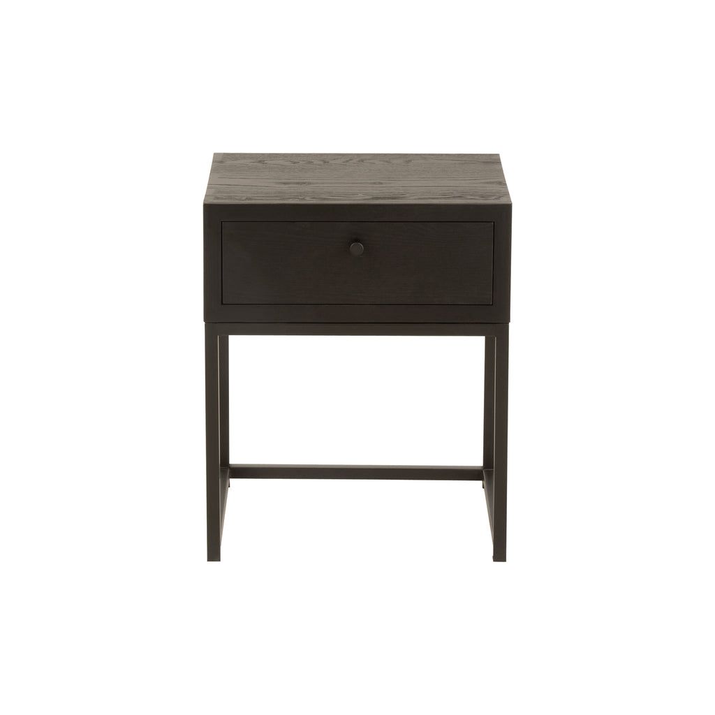 Table D'Appoint Noir Avec Tiroir - Designix