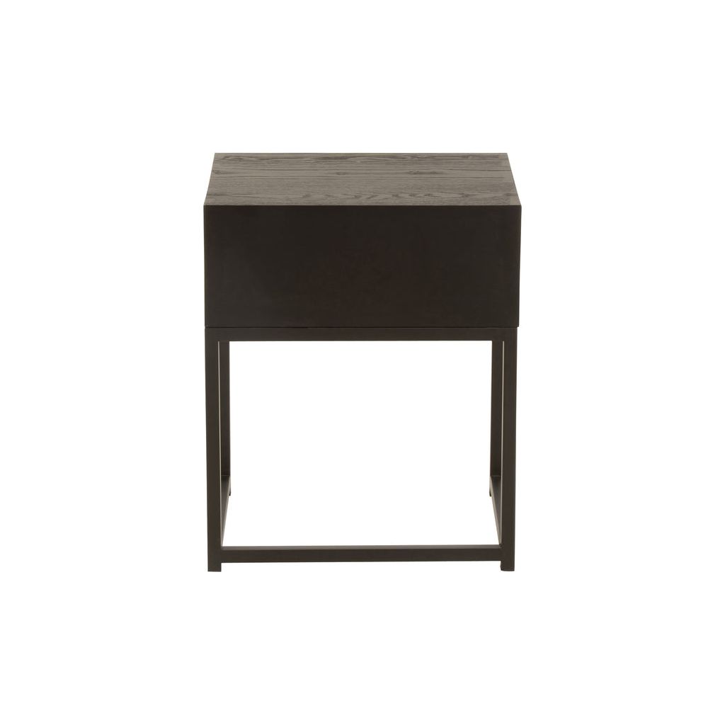 Table D'Appoint Noir Avec Tiroir - Designix