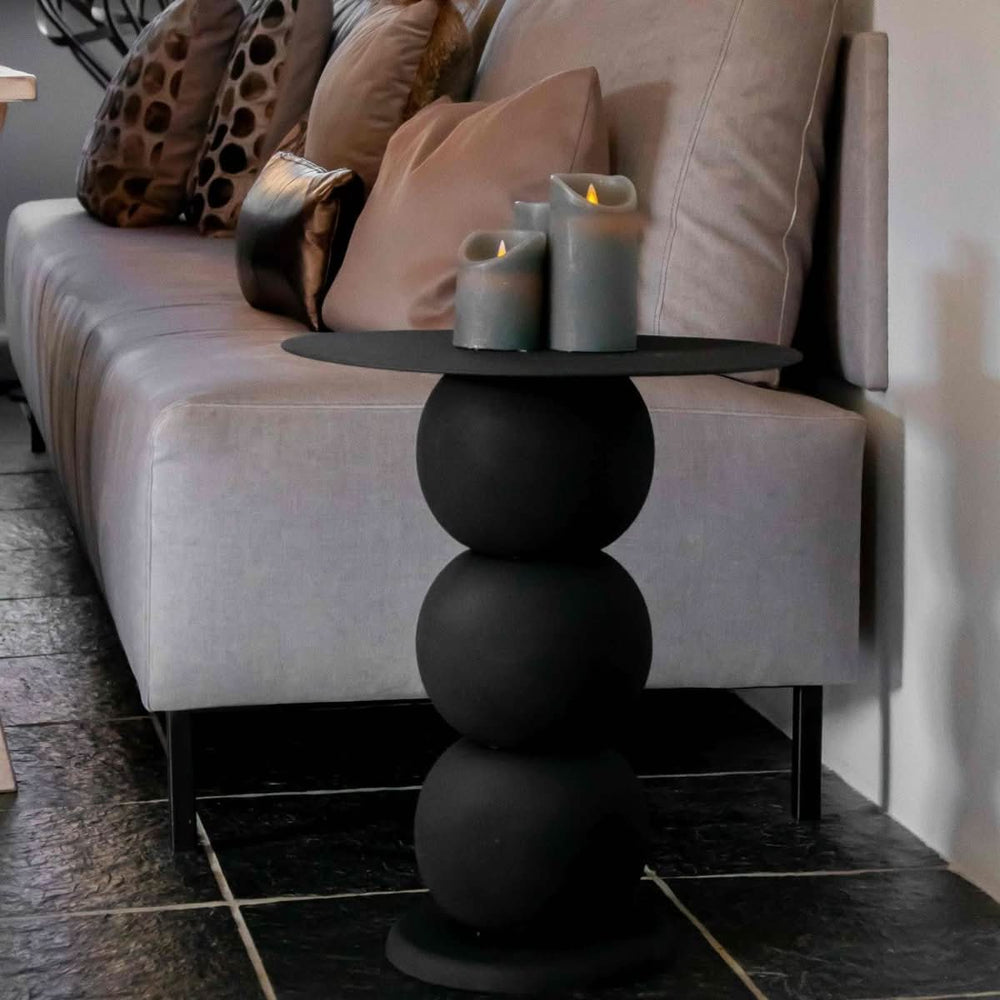Table d'appoint Noir Métal Moderne Polyvalente | PIRA - Designix