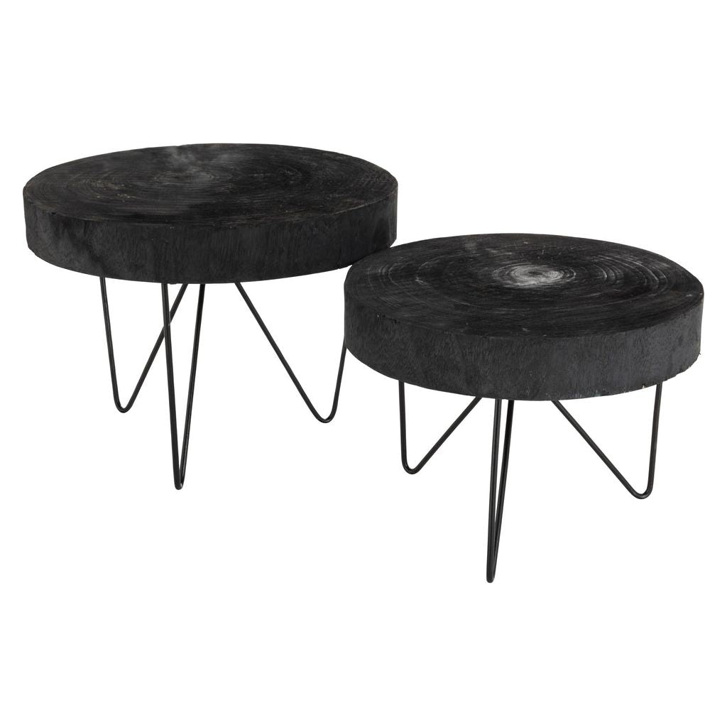 Table D'Appoint Ronde Noir Grande - Designix