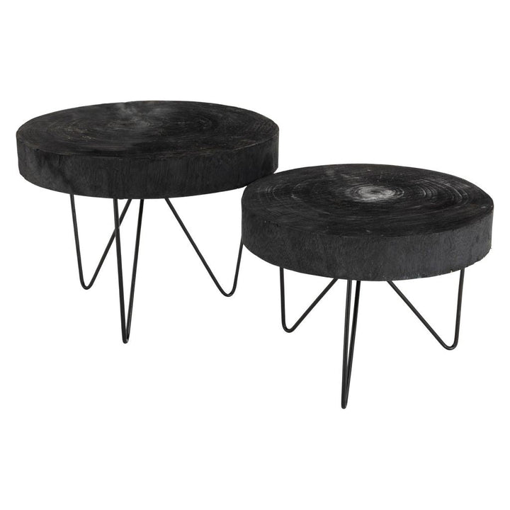 Table D'Appoint Ronde Noir Grande - Designix