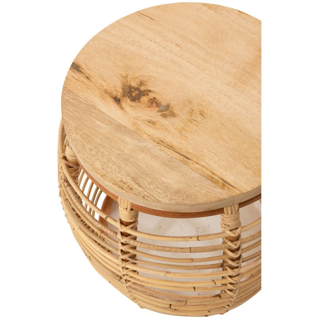 Table D'Appoint Rotin Naturel