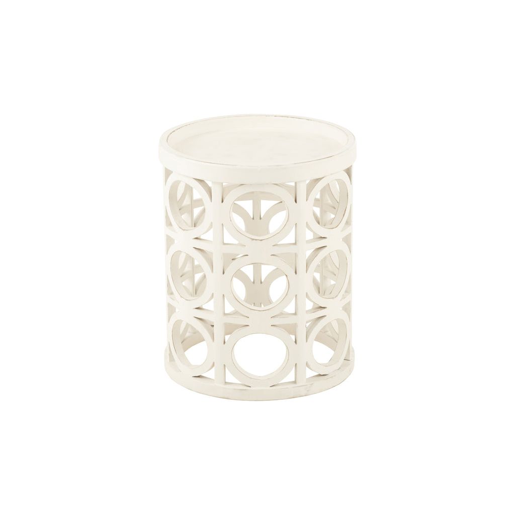 Table D'Appoint Sculptée Blanc - Designix