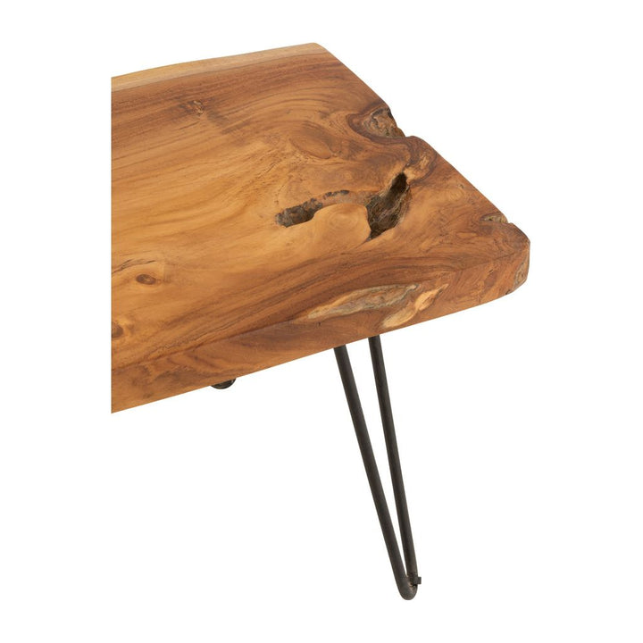 Table D'Appoint Teck Marron Irégulier - Designix