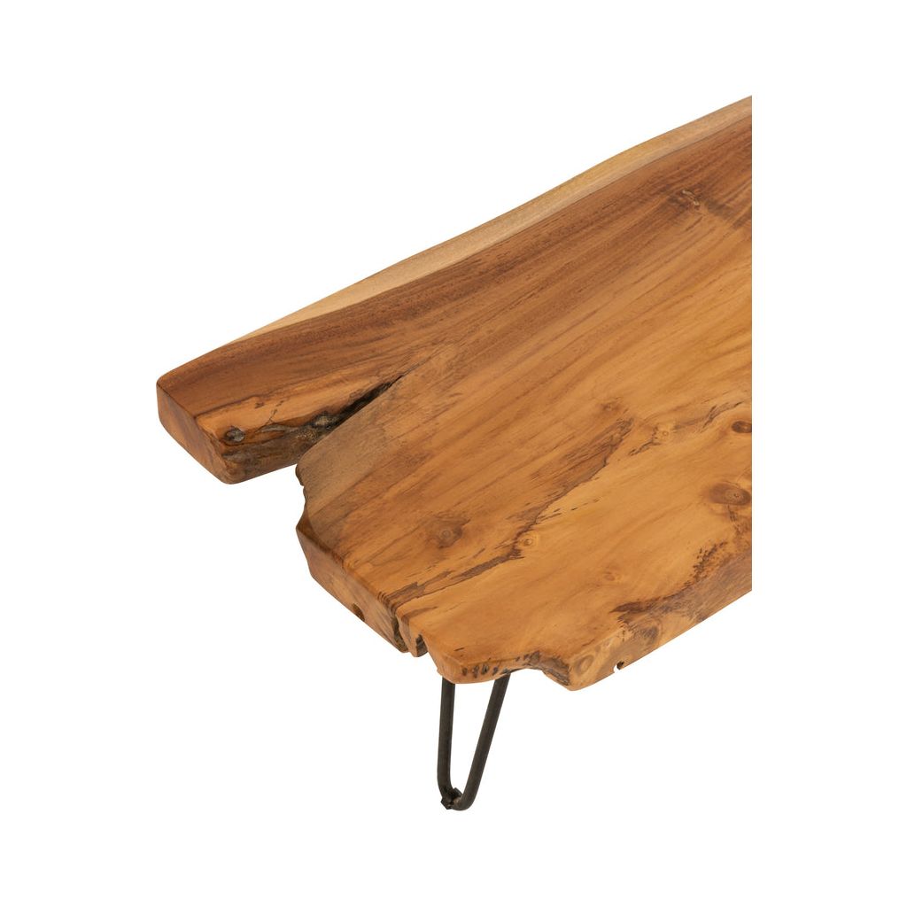 Table D'Appoint Teck Marron Irégulier - Designix