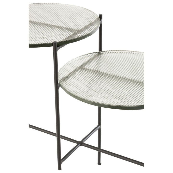 Table d'appoint Verre Fer Rond - Designix