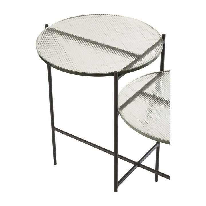Table d'appoint Verre Fer Rond - Designix