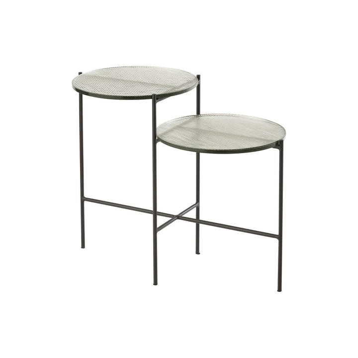 Table d'appoint Verre Fer Rond - Designix