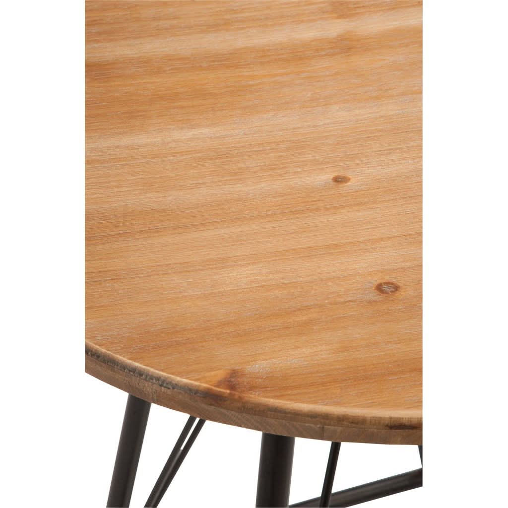 Table de Bar Métal Bois Noir