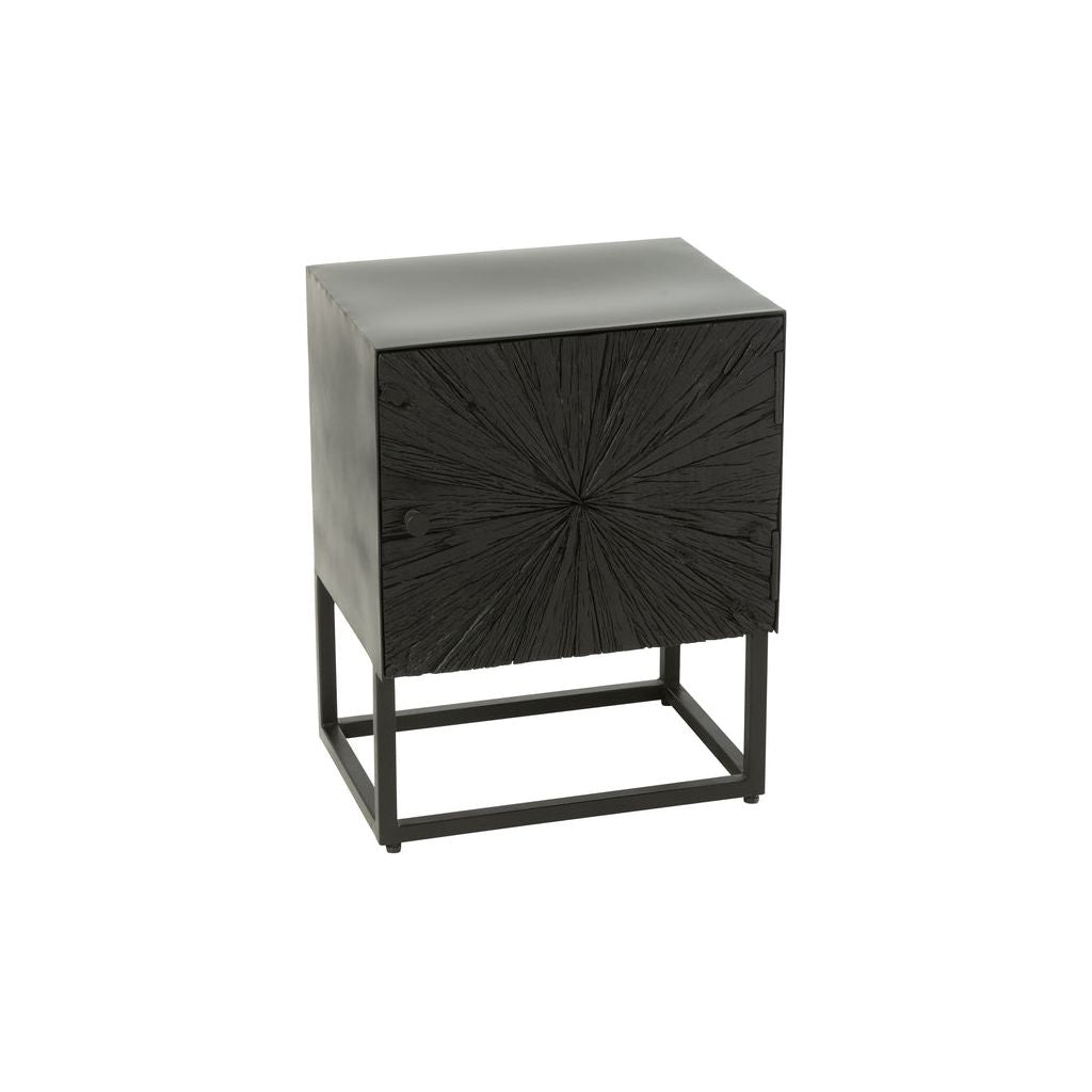 Table de Chevet Bois Fer Noir - Designix