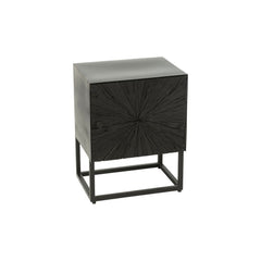 Table de Chevet Bois Fer Noir