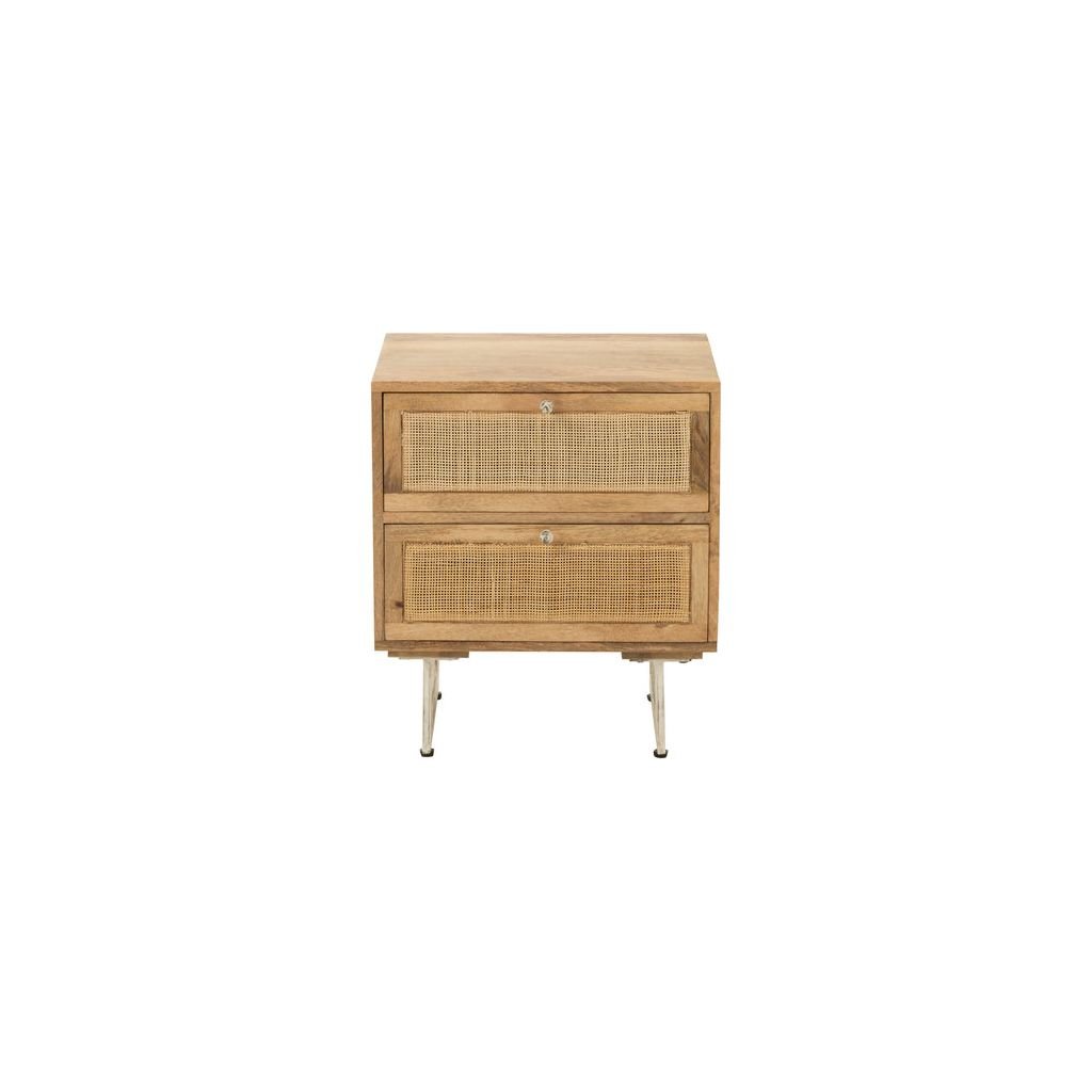 Table de Chevet Bois Naturel Tressé - Designix