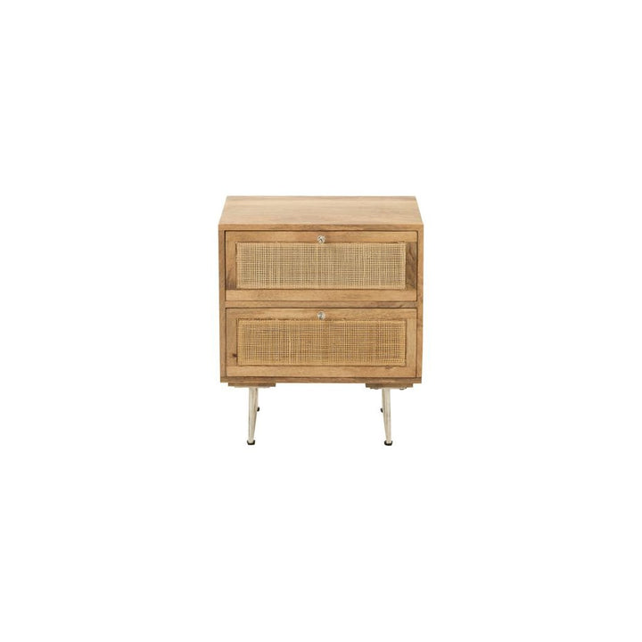 Table de Chevet Bois Naturel Tressé - Designix