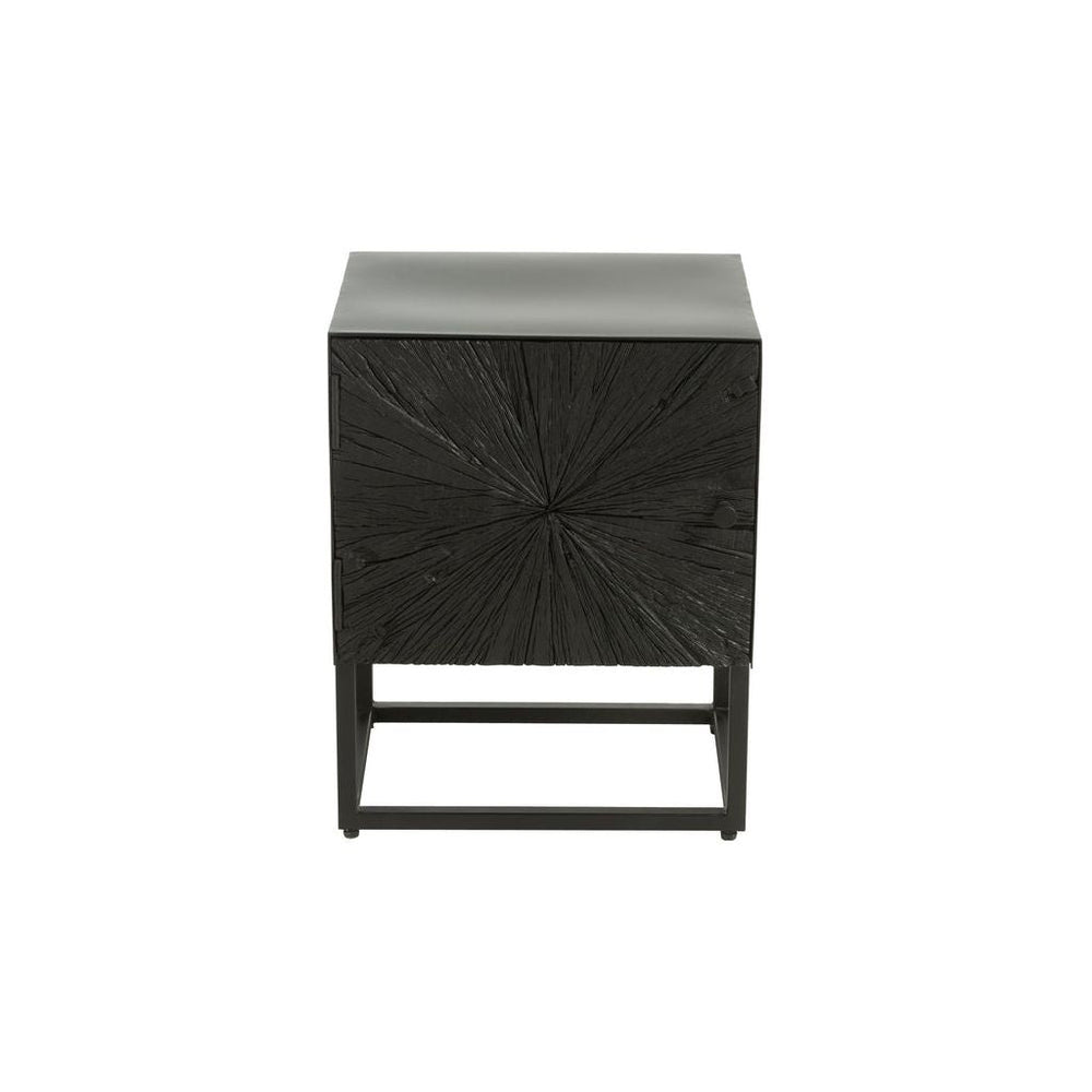Table de Nuit Bois Fer Noir - Designix