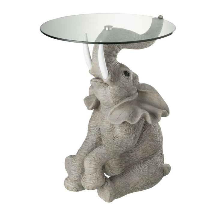 Table Éléphant Poly/Glass Gris | Designix -     - https://designix.fr