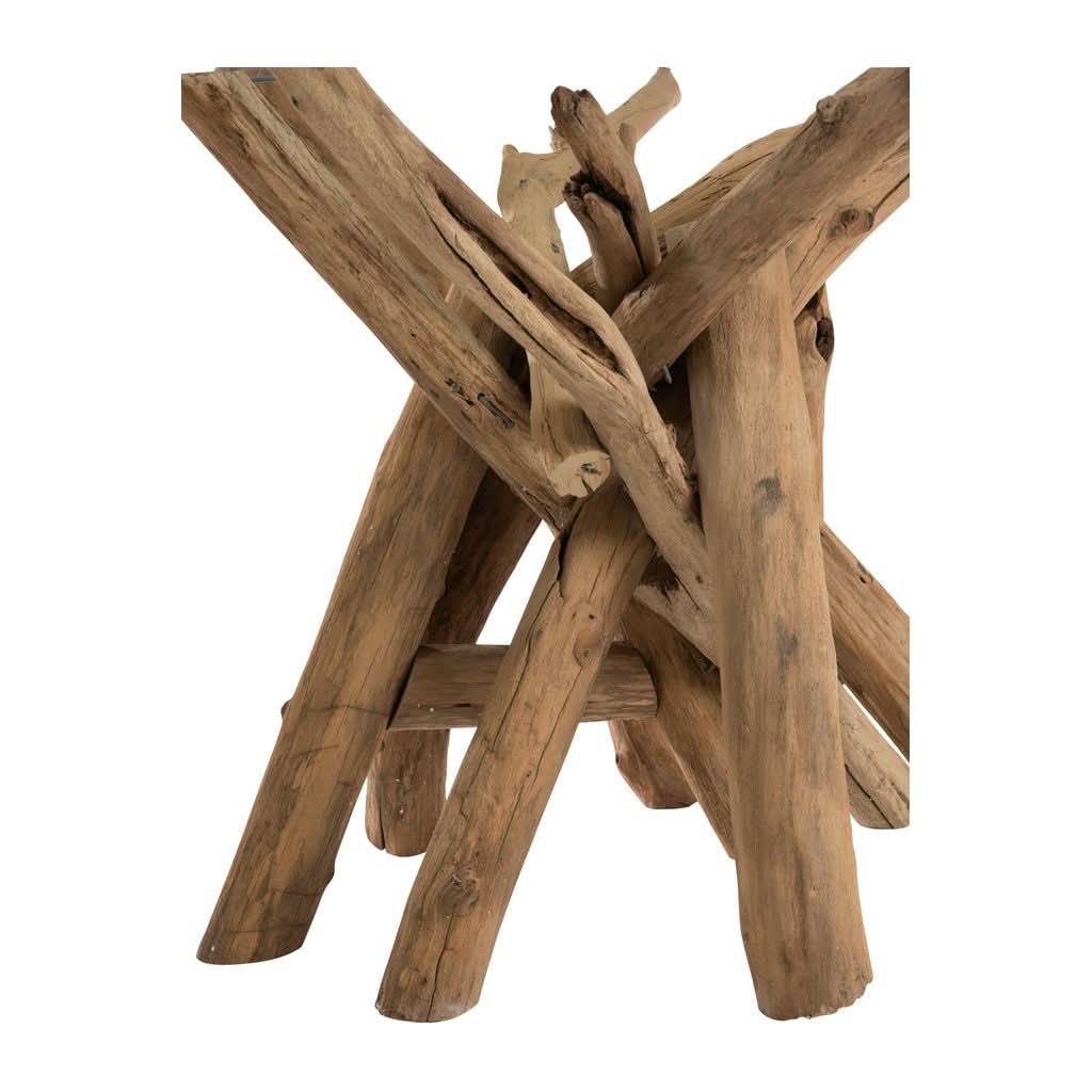 Table en Verre et Bois Naturel