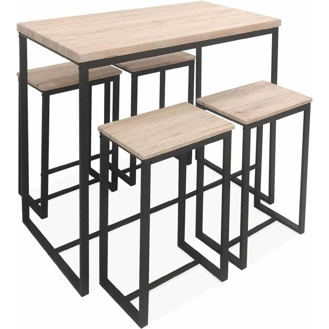 Table Haute Encachée Industrielle | Flamme - Designix Table