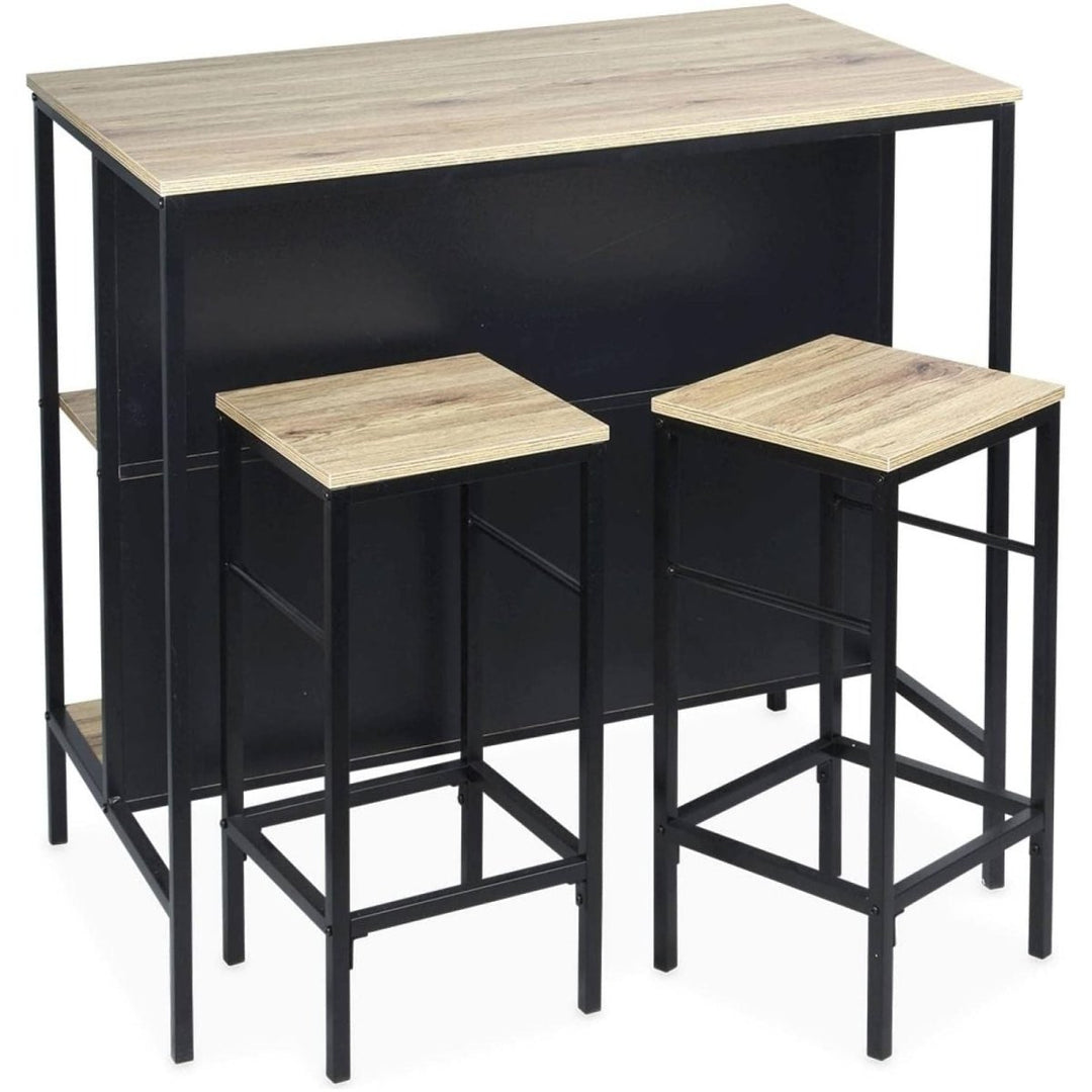 Table Haute Industrielle Bois Métal | Thalys - Designix Table
