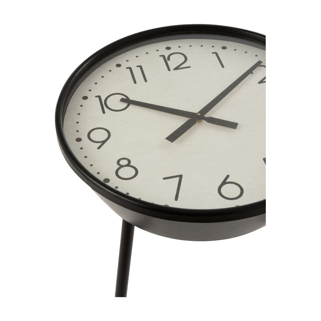 Table Horloge Métal Marron