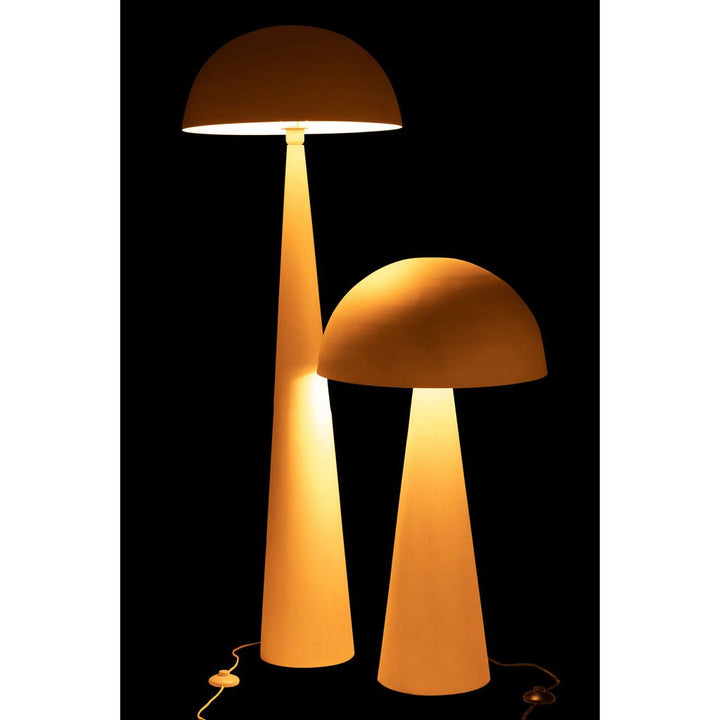 Lampe de table champignon en métal blanc mat grande | Designix -     - https://designix.fr