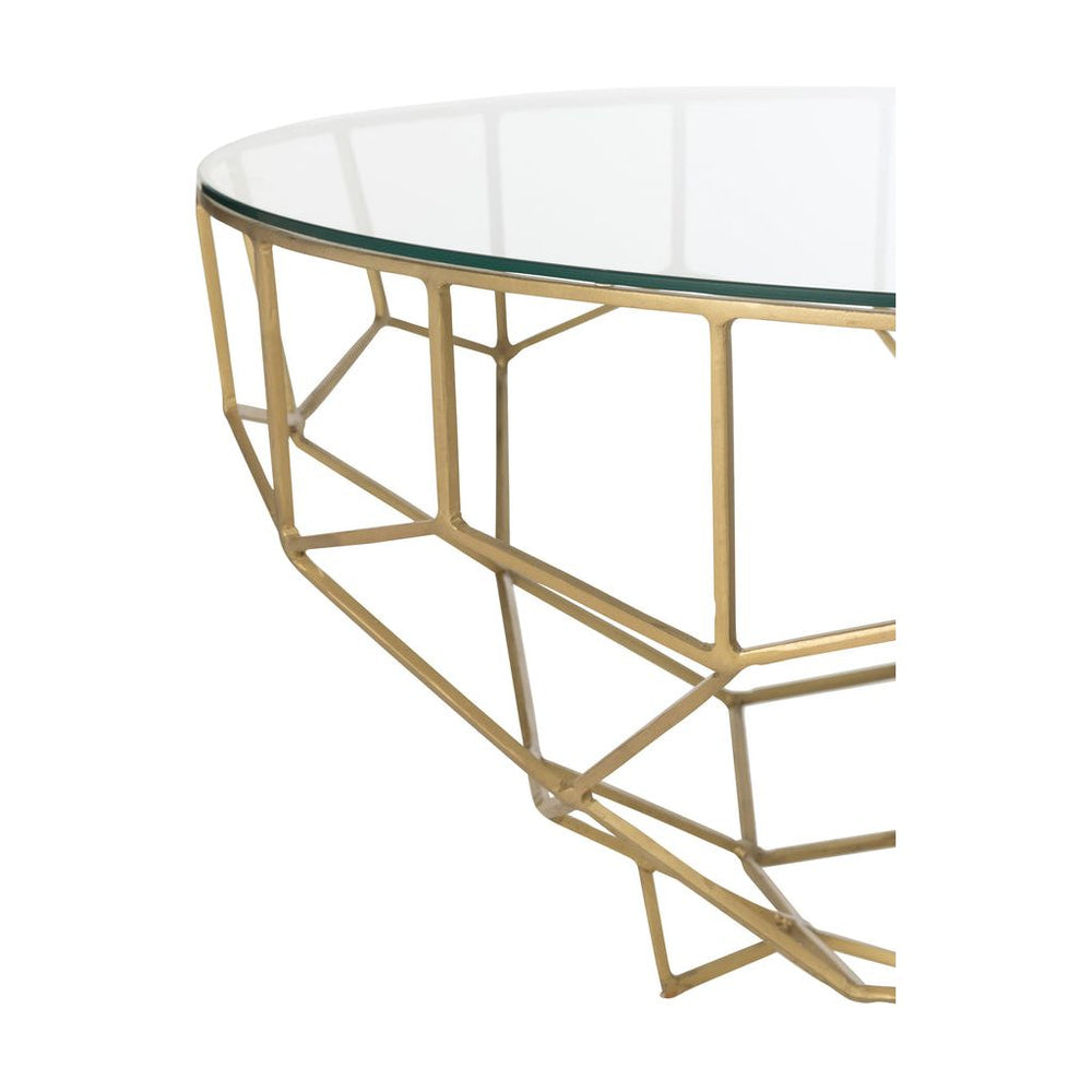 Table Métal Verre Doré - Designix