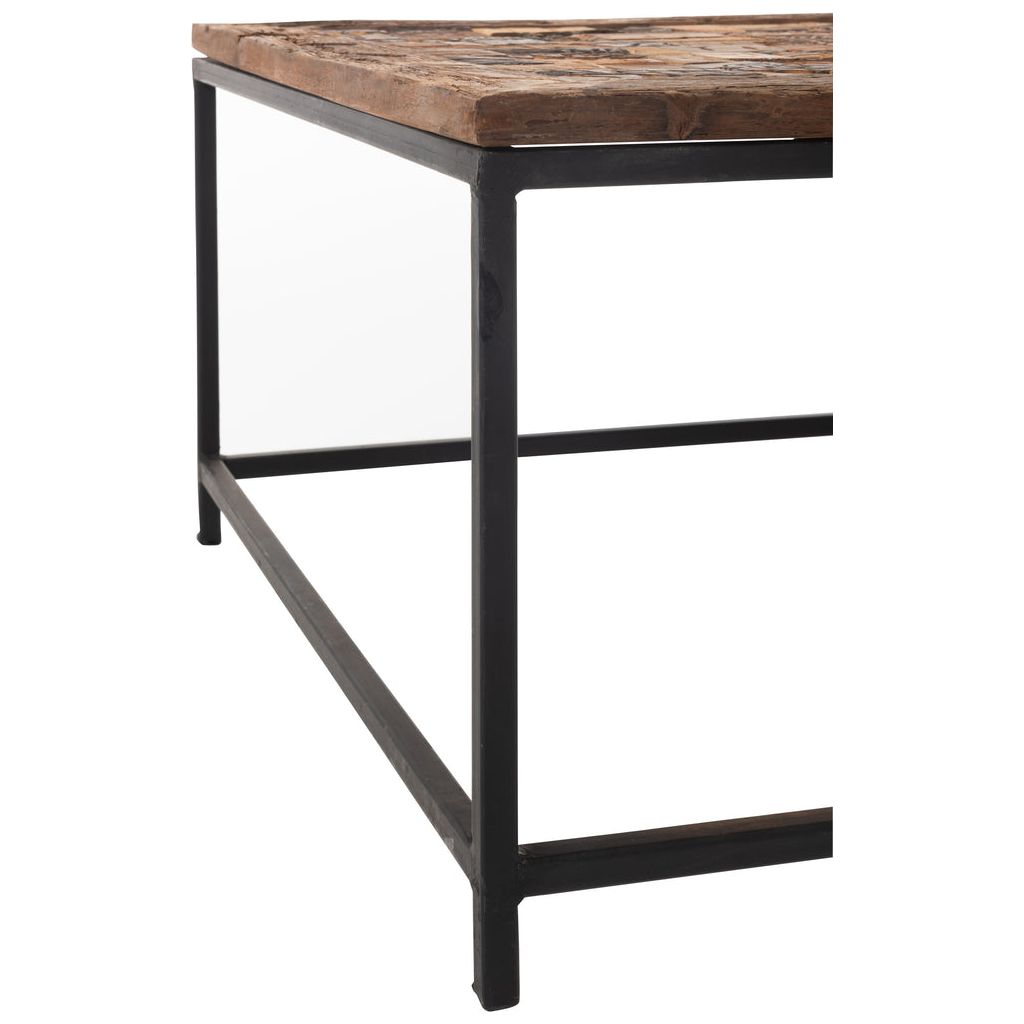 Table Mosaïque Bois Métal Recyclé - Designix