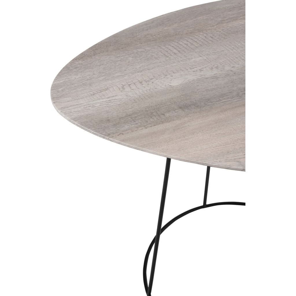 Table Ovale MDF Fer Noir - Designix