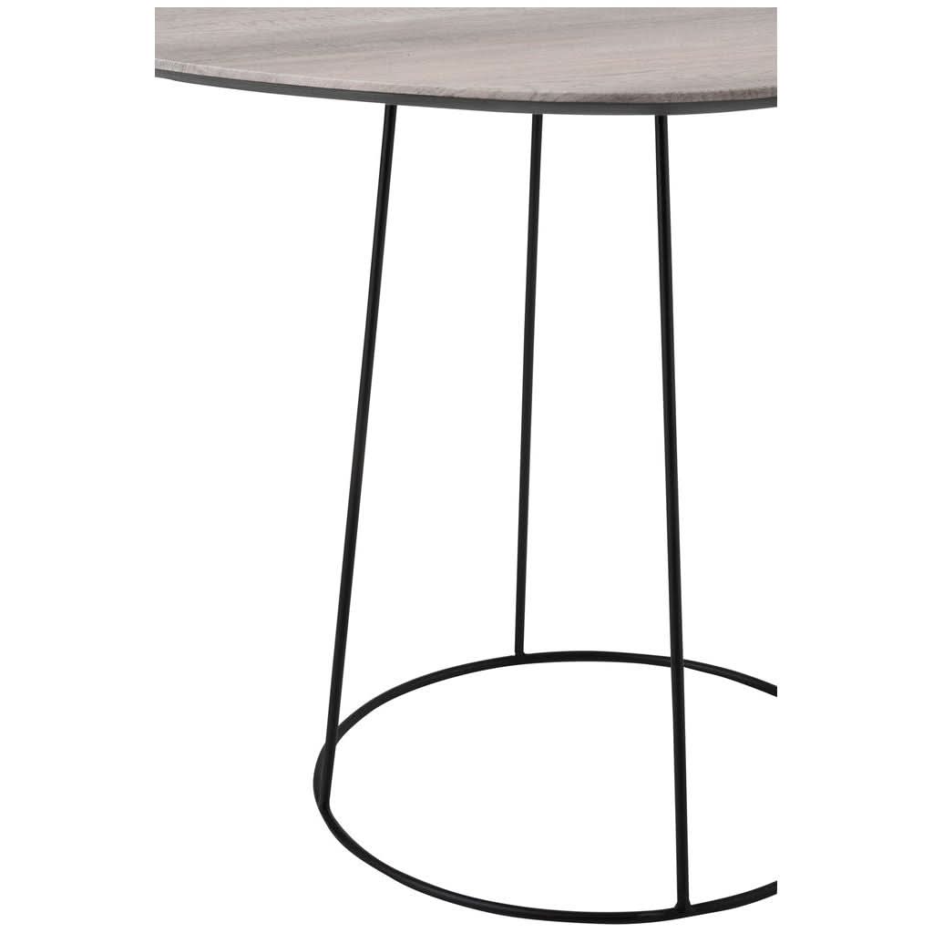 Table Ovale MDF Fer Noir
