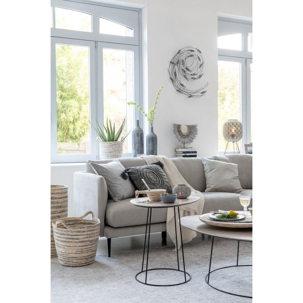 Table Ovale MDF Fer Noir - Designix