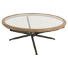 Table Ronde Bois Verre Marron