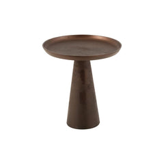 Table Ronde Métal Brun Foncé