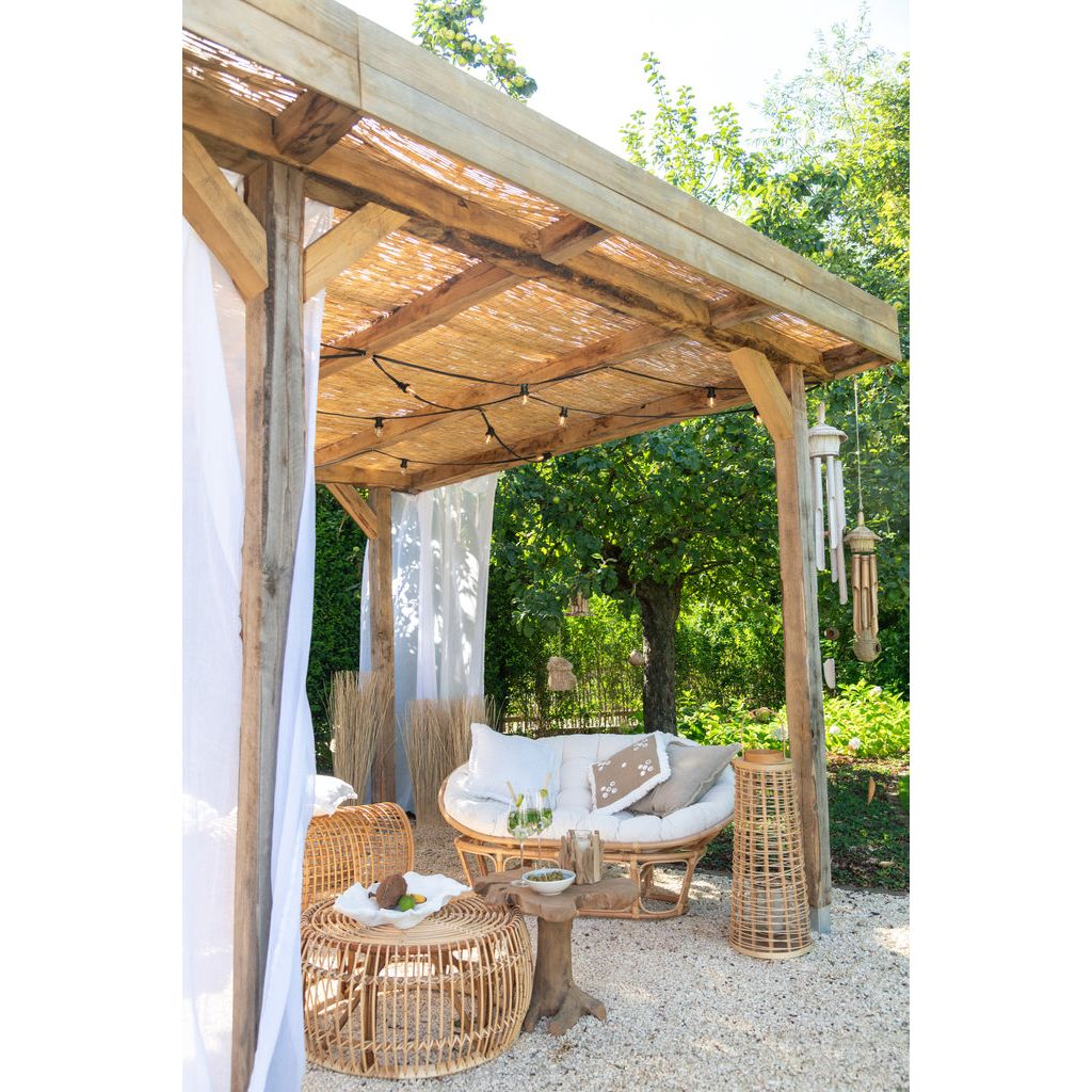 Table Ronde Rotin Naturel 85 cm - Designix