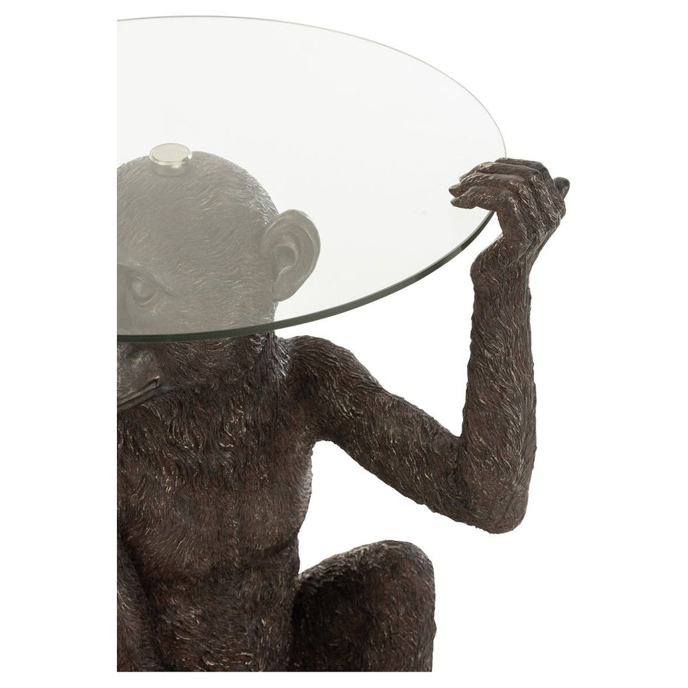 Table Singe en Verre Marron Foncé - Designix