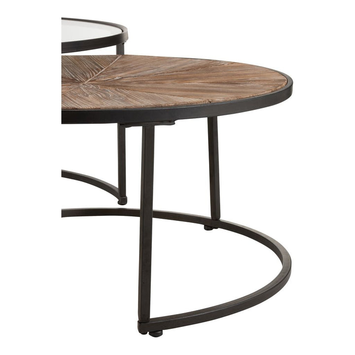 Tables Basses Rondes Métal Noir - Designix