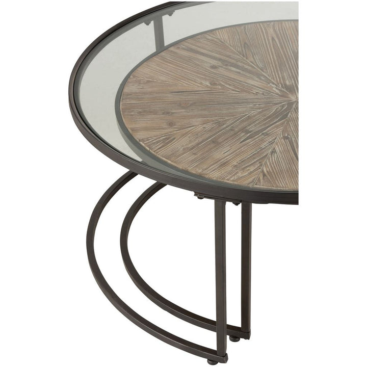 Tables Basses Rondes Métal Noir - Designix