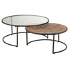 Tables Basses Rondes Métal Noir