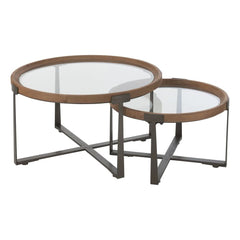 Tables Basses Verre Bois Noir