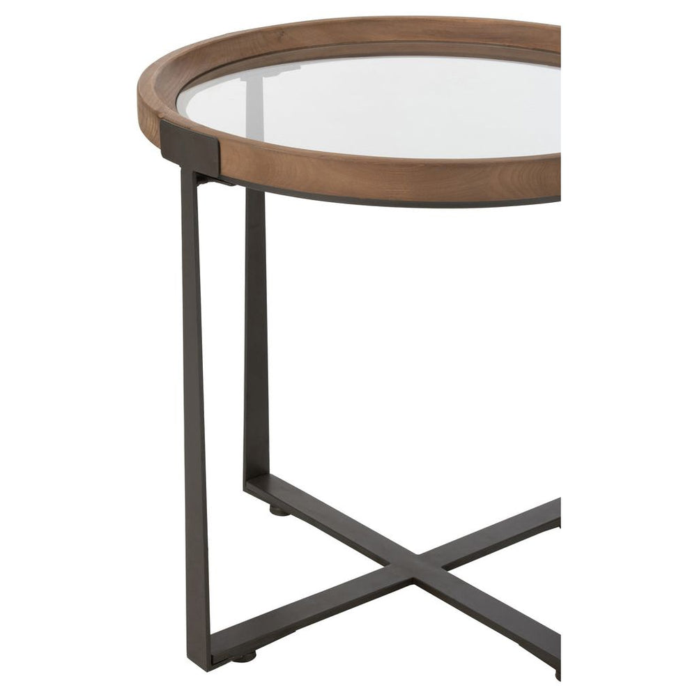 Tables Basses Verre Bois Noir - Designix