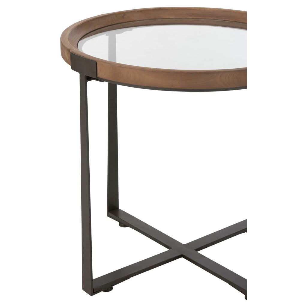 Tables Basses Verre Bois Noir