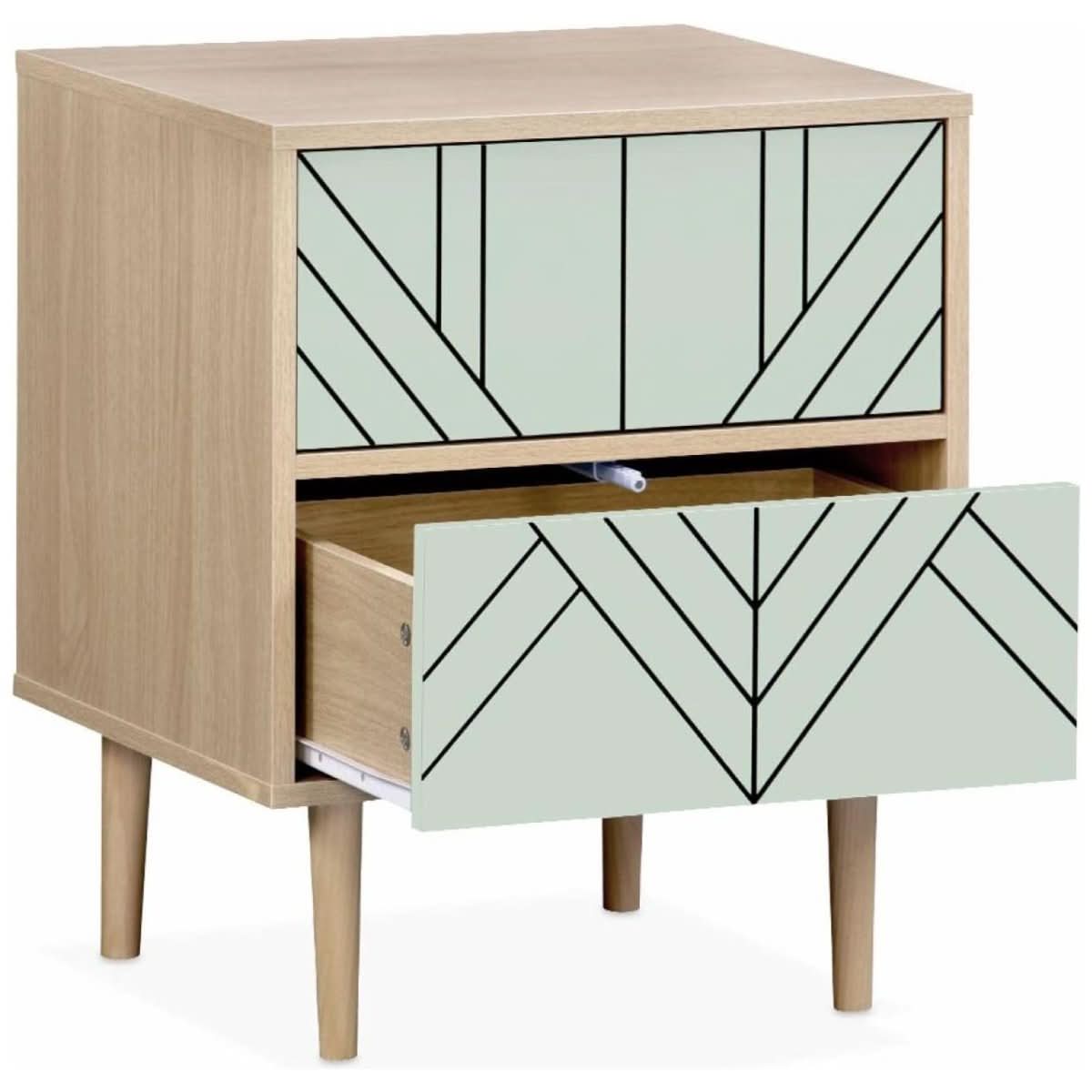 Tables Chevet Bois Vert | Atlas - Designix Table de Nuit