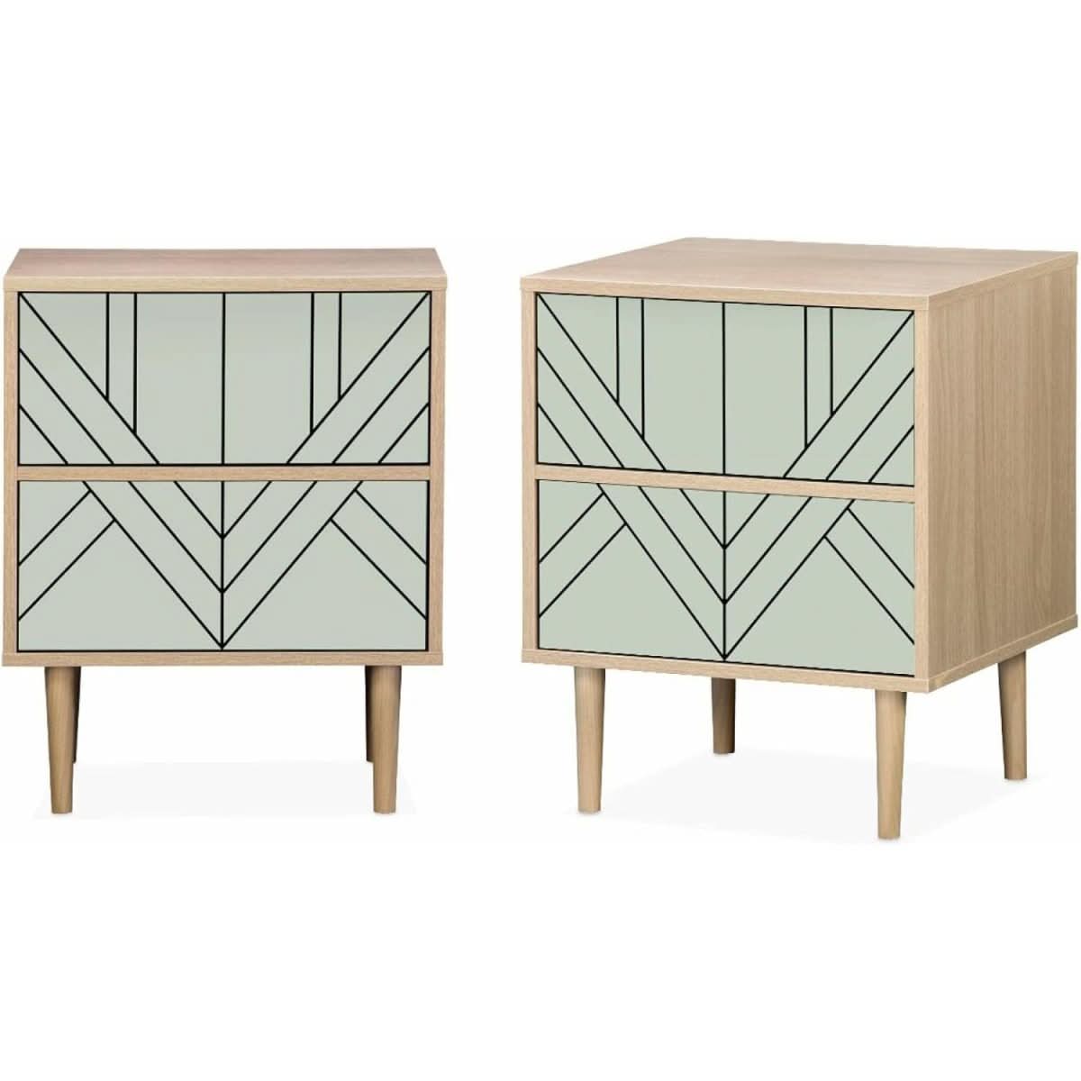 Tables Chevet Bois Vert | Atlas - Designix Table de Nuit