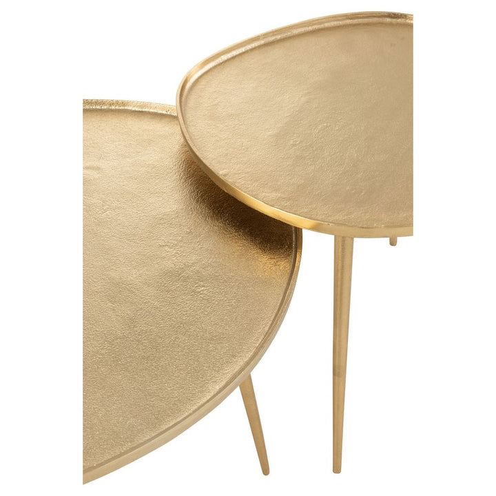 Tables D'Appoint Aluminium Doré Vintage - Designix