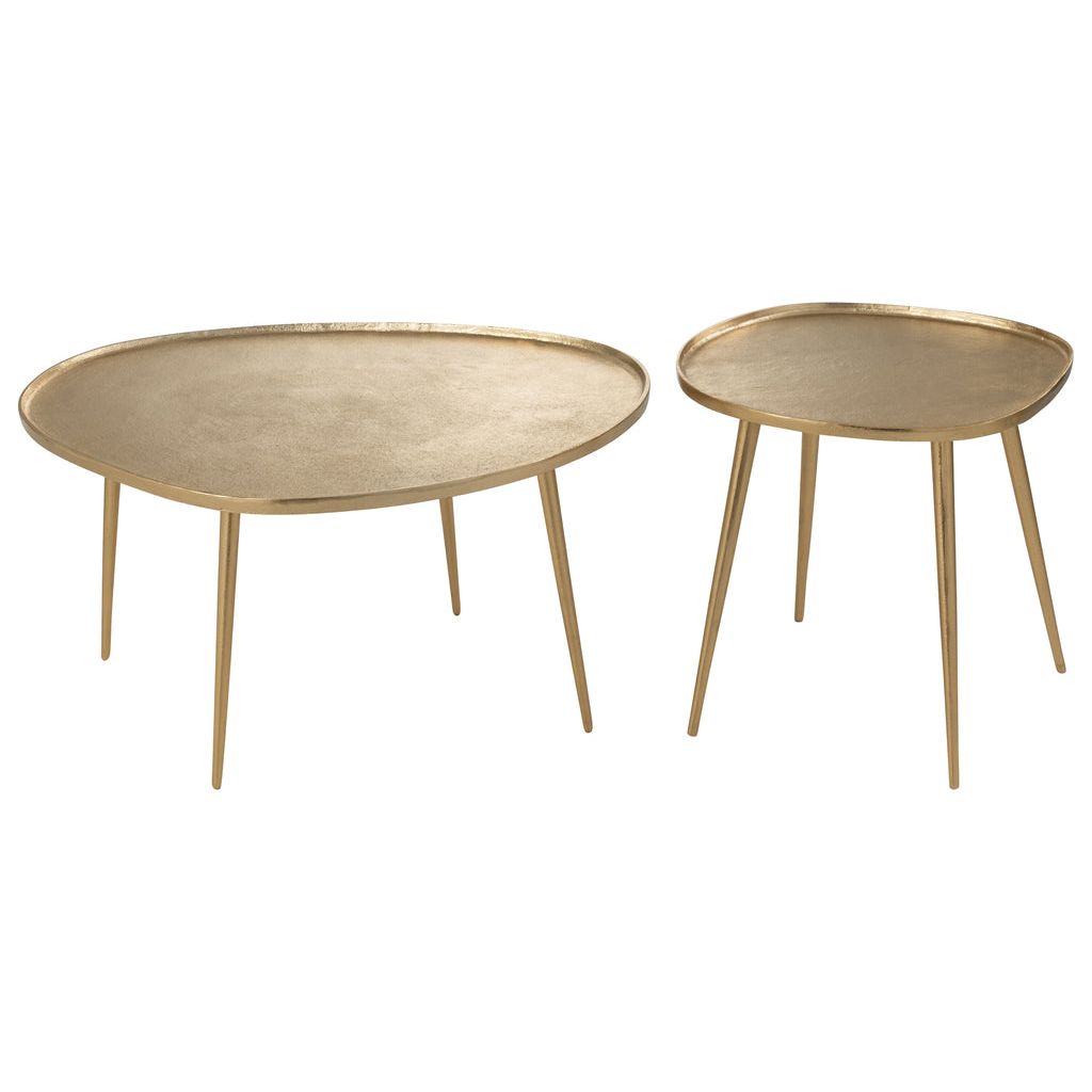 Tables D'Appoint Aluminium Doré Vintage - Designix