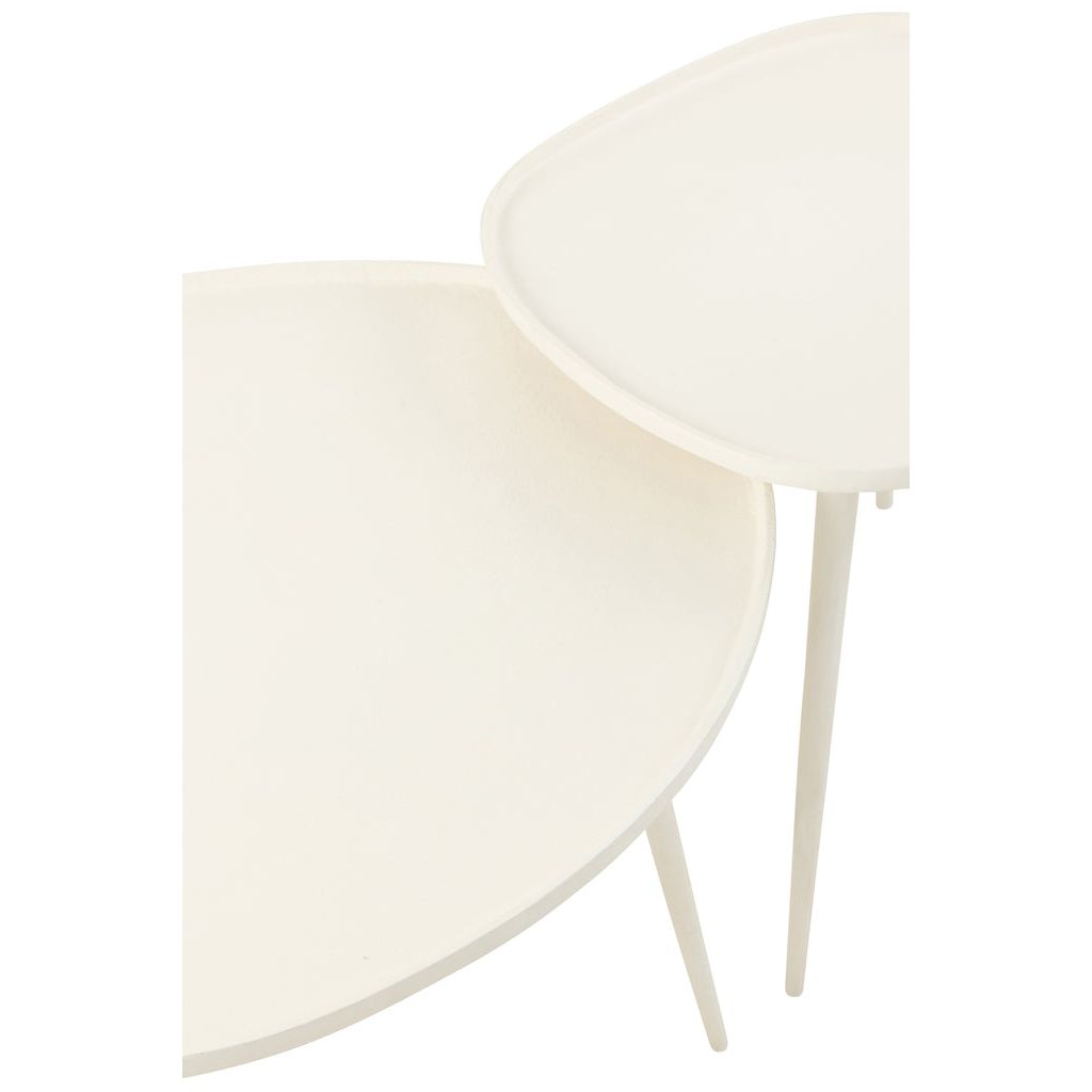 Tables d'Appoint Aluminium Vintage Blanc - Designix