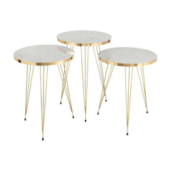 Tables D'Appoint Blanc Or