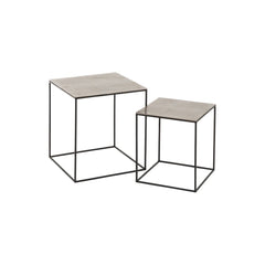 Tables D'Appoint Carrées Aluminium Fer