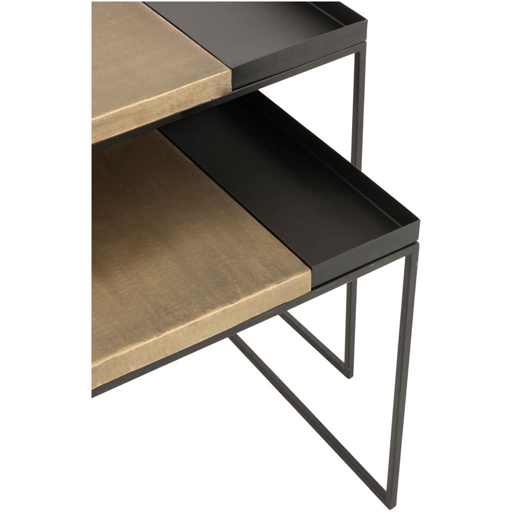Tables D'Appoint Fer Doré Noir